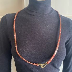 Michael Stars brown & black leather studded belts